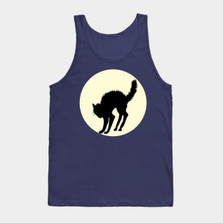 Black cat, yellow moon Tank Top